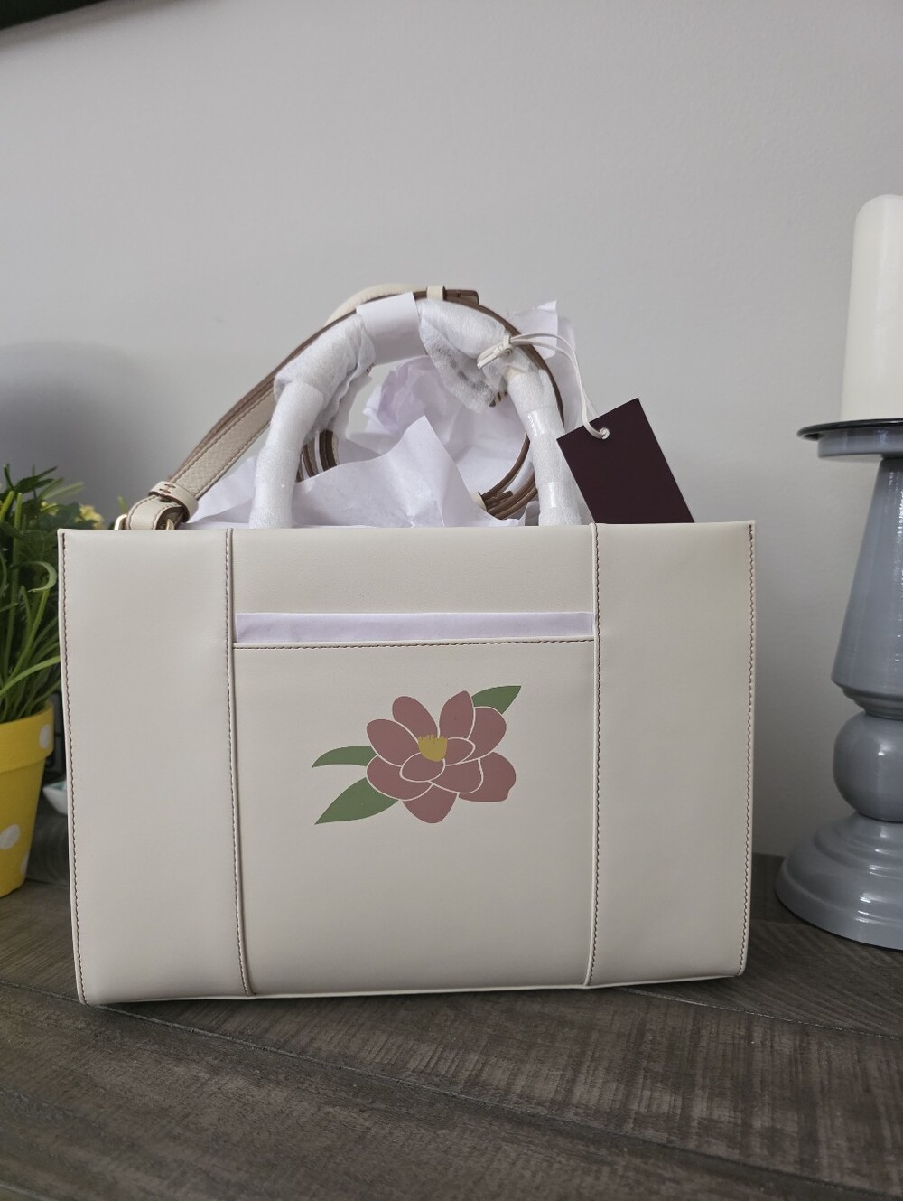Spring Blooms Floral Medium Ziptop Multiway Picture Bag Satchel Crossbody - Picture 2 of 5